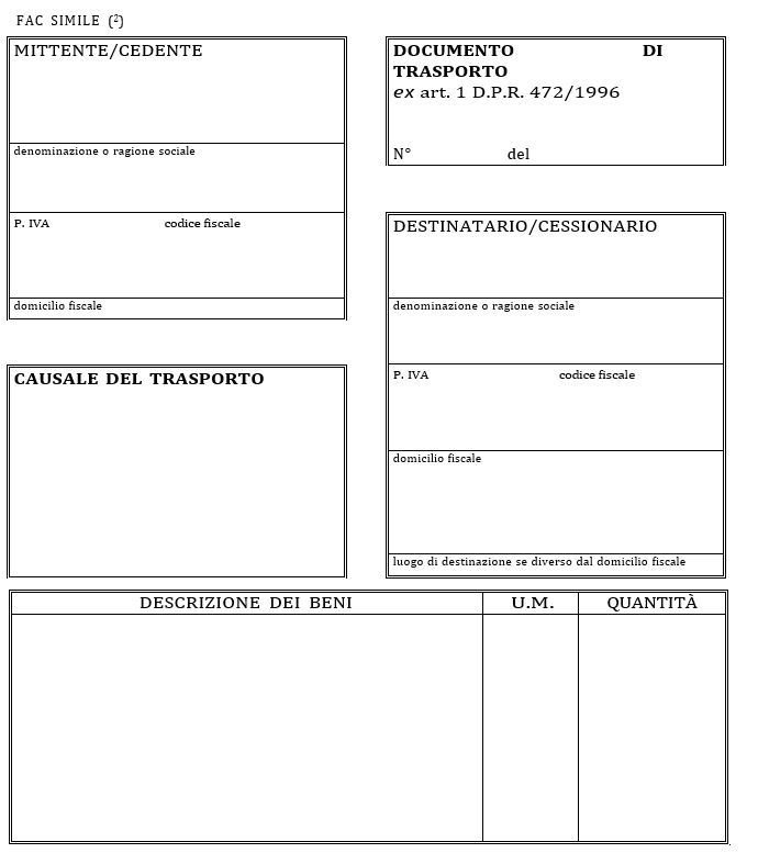 DDT Documento di trasporto: come funziona e fac-simile scaricabile