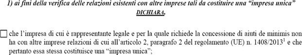 dichiarazione impresa unica