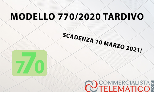 modello 770 2020 tardivo