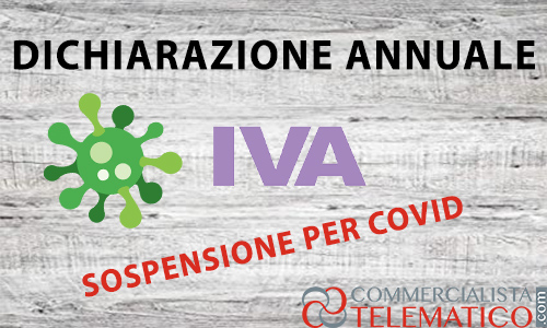 dichiarazione iva annuale sospensione versamentti