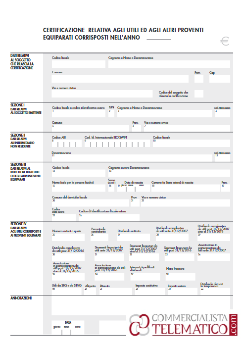 certificazione degli utili