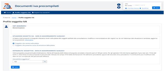 Visualizza scheda soggetto iva