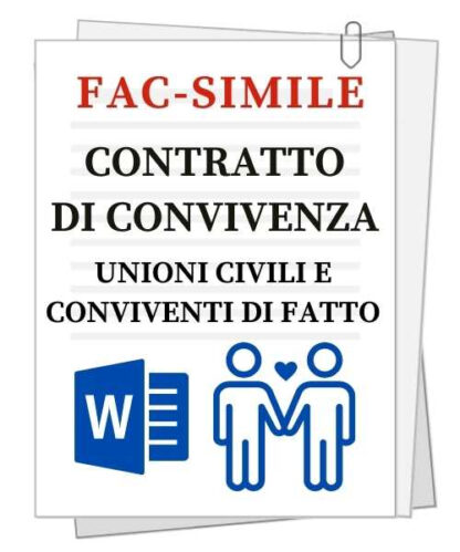 fac-simile di contratto di convivenza per unione di civile o convivenza di fatto