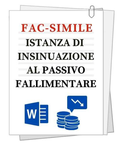 fac-simile di istanza di insinuazione al passivo fallimentare