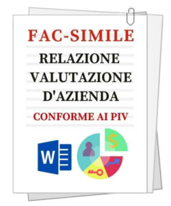 fac simile della relazione per la valutazione d'azienda conforme ai PIV