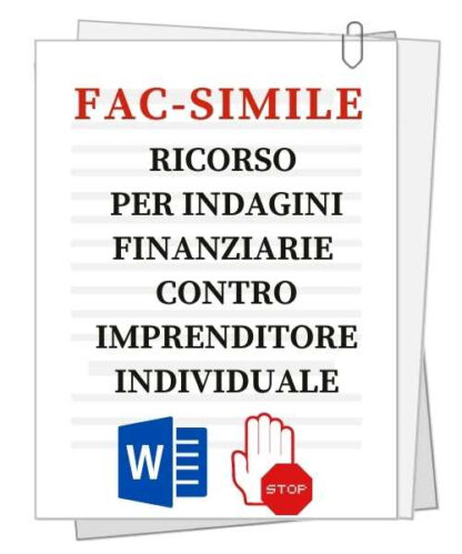 Fac-simile | Ricorso per indagini finanziarie contro imprenditore individuale