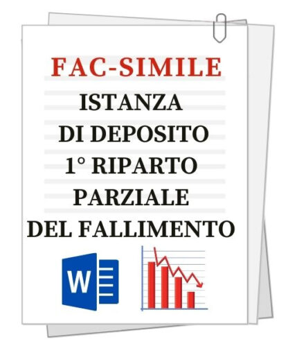 fac simile di istanza di deposito di 1° riparto parziale del fallimento