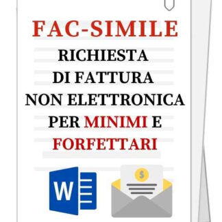 Fac-simile | Richiesta di fattura non elettronica per minimi e forfettari