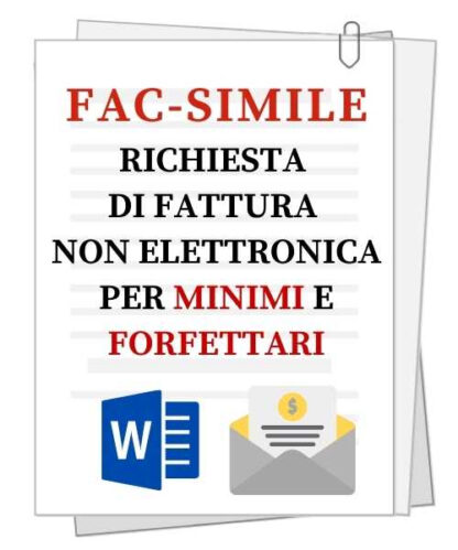 Fac-simile | Richiesta di fattura non elettronica per minimi e forfettari