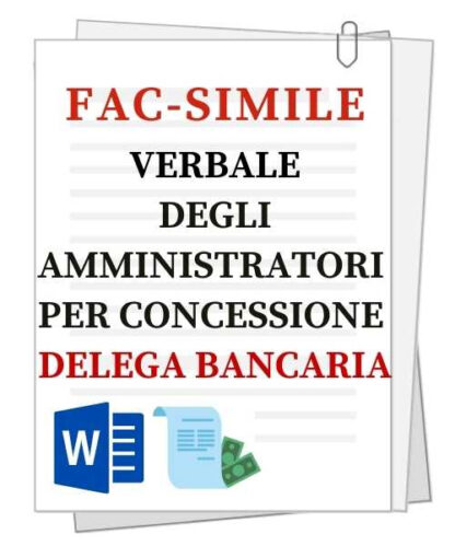 Fac-simile | Verbale degli amministratori per concessione delega bancaria