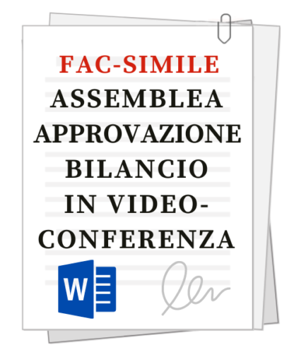 Fac-simili | Assemblea per approvazione bilancio in videoconferenza