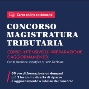 corso preparazione concorso magistratura tributaria