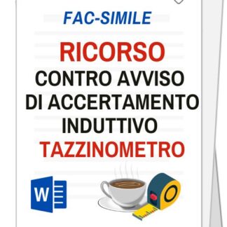 ricorso contro avviso di accertamento induttivo tazzinometro