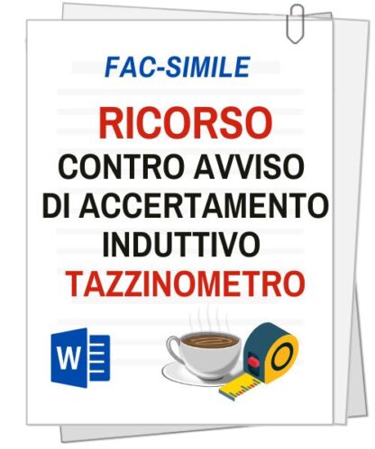 ricorso contro avviso di accertamento induttivo tazzinometro