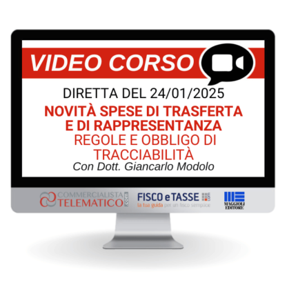NOVITÀ SPESE DI TRASFERTA E DI RAPPRESENTANZA